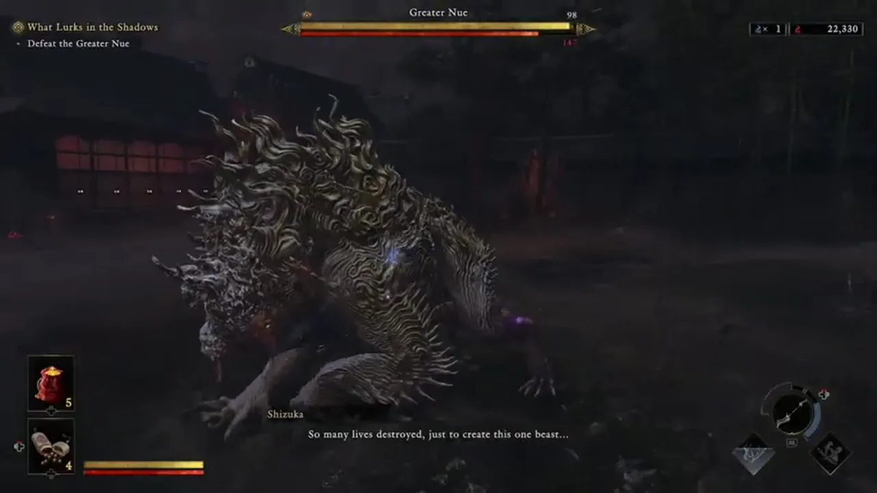 Großer Nue im Onimusha-Weg des Schwertes