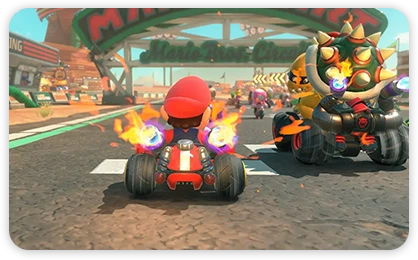 Марио использует новые приёмы в Mario Kart World