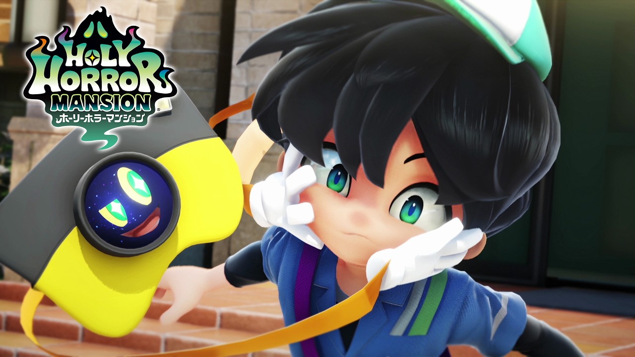 The protagonist of Holy Horror Mansion explores the city with a Cameron camera in the official LEVEL-5 video.