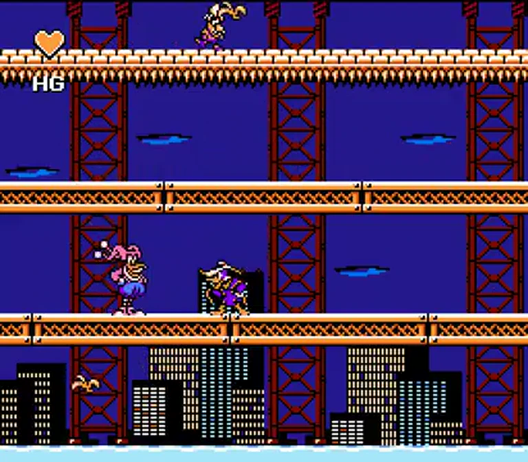 Fight with Quackerjack on the bridge
