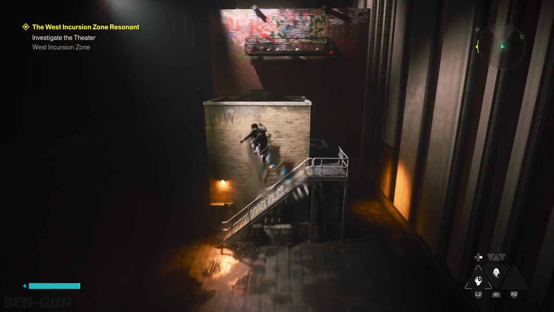 Дилан поднимается к театру в West Incursion Zone