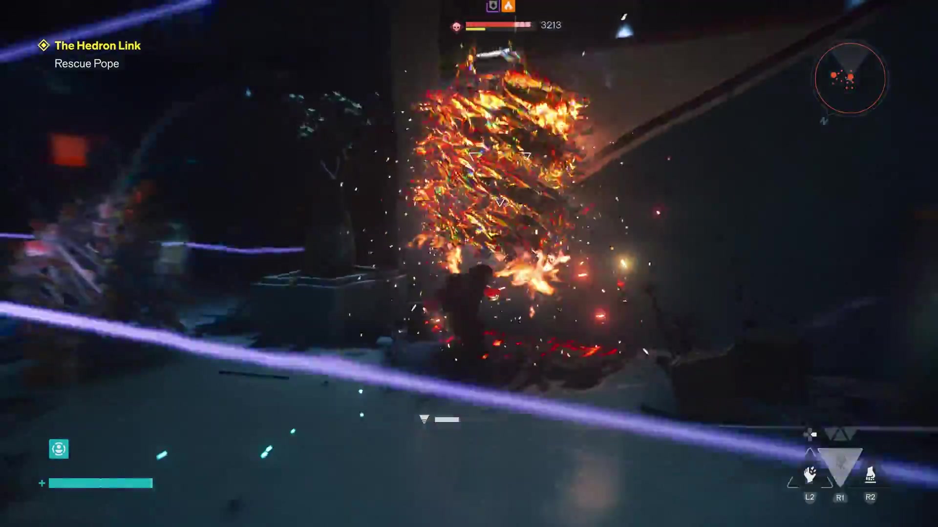 Fight Hedron enemies while rescuing Pope