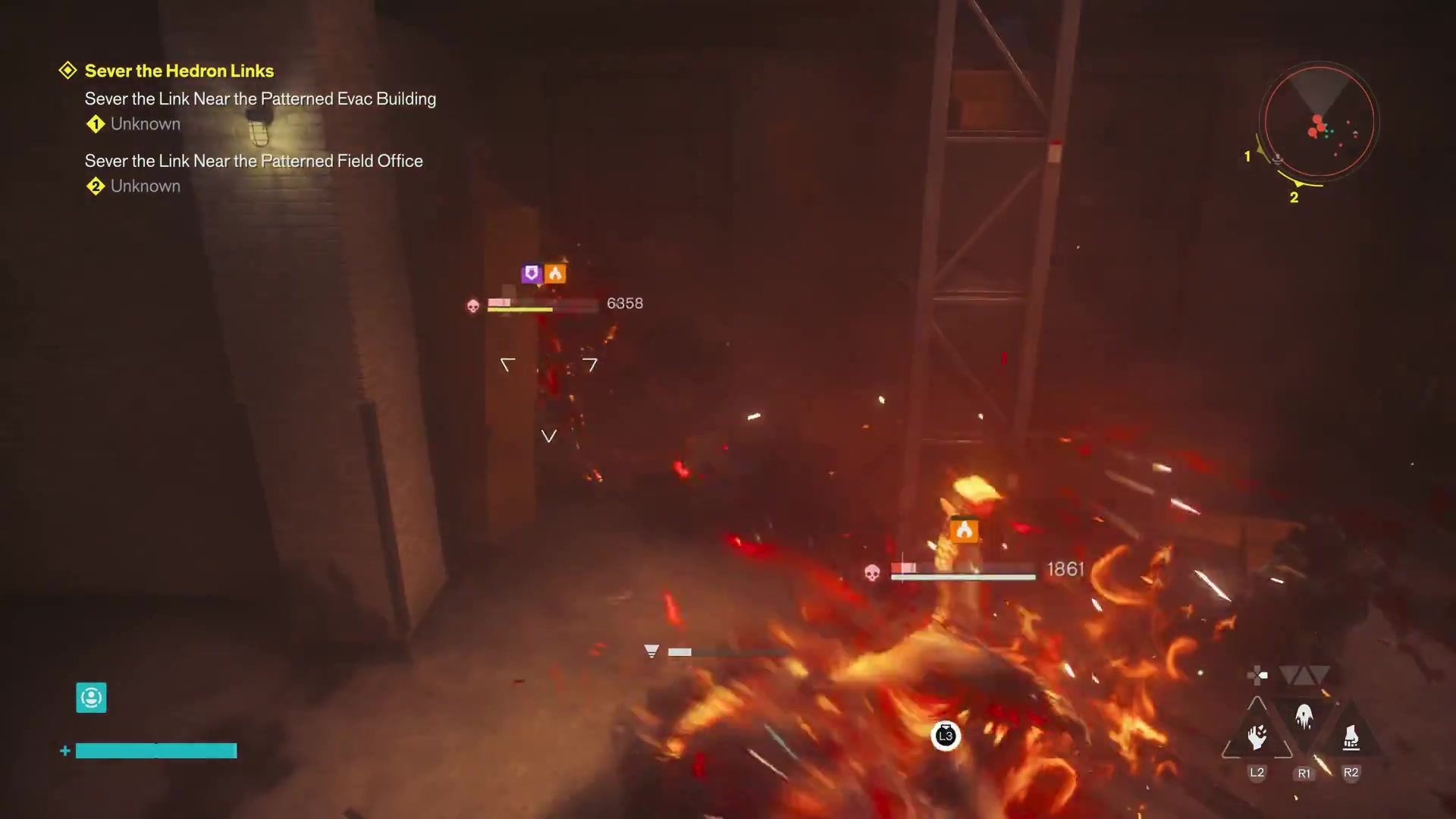 Battle at the Hedron connection next to the Patterned Evac Building