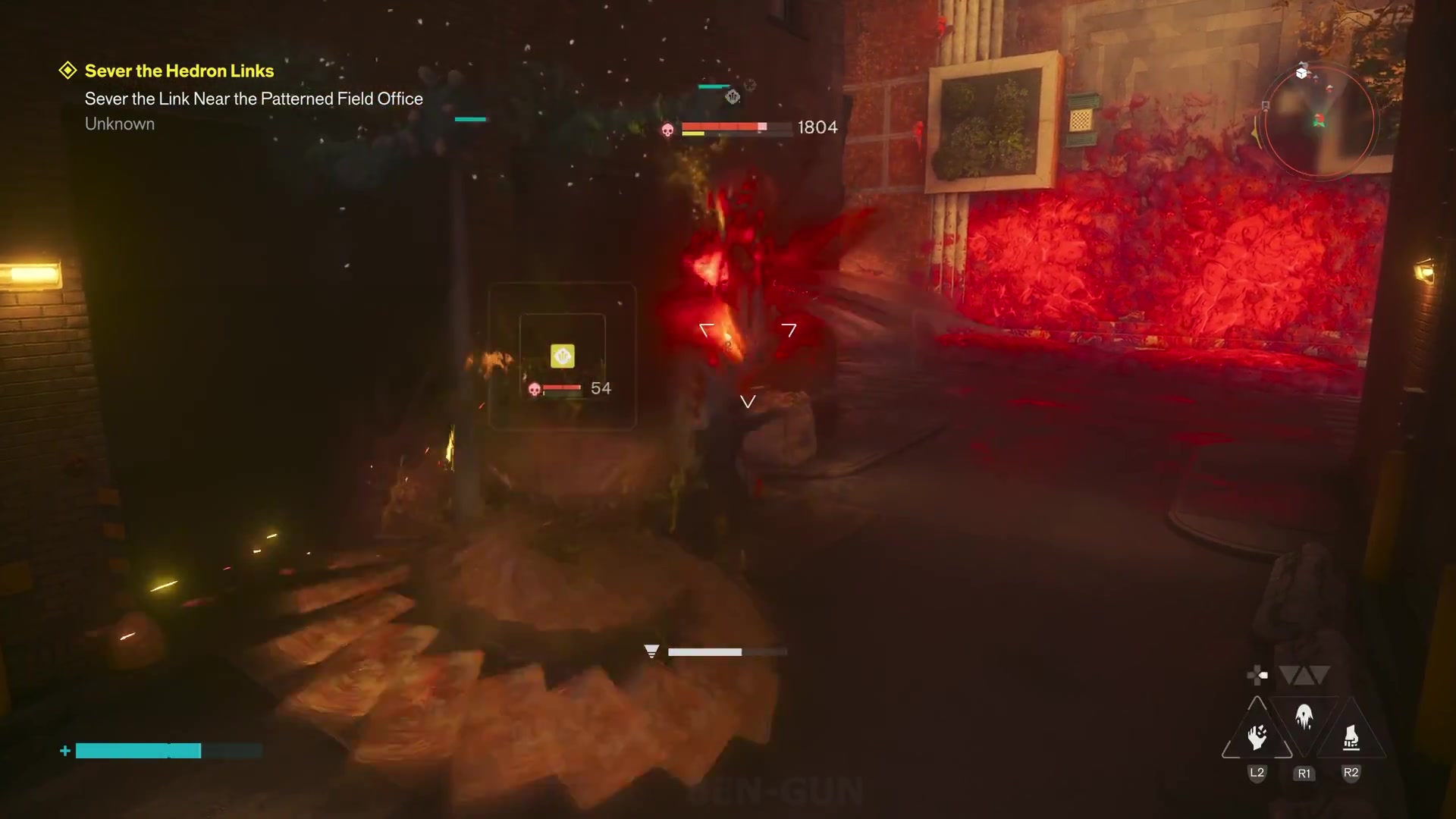 Battle at Hedron Communications near Patterned Field Office