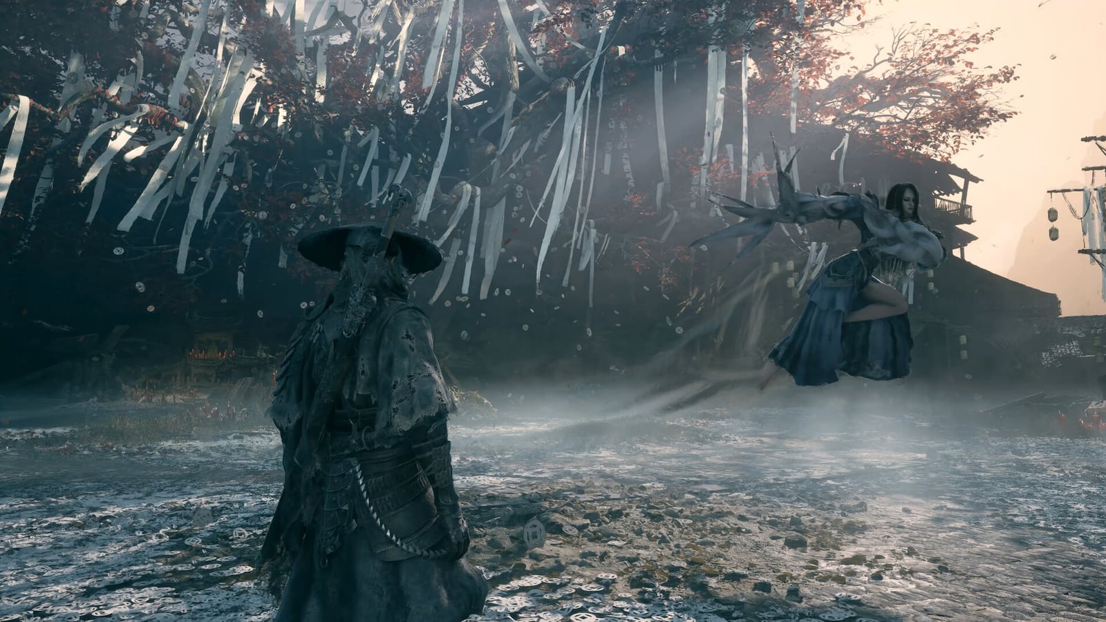 The main character of Phantom Blade Zero fights with opponents