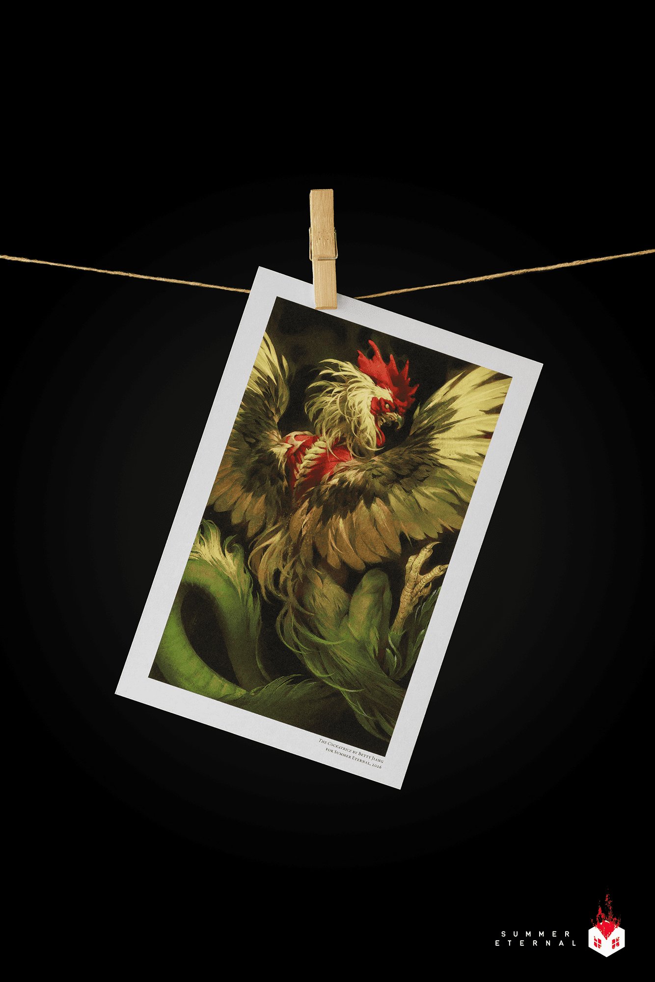 Künstlerisches Konzept von Red Rooster von der Summer Eternal-Website.