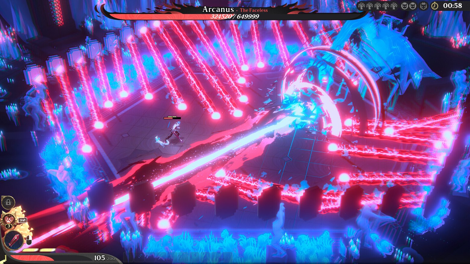 Kämpfe mit dem Feind in Ember &Blade, offizieller Spiel-Screenshot.