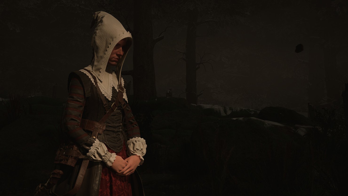 Noah the Hooded Witch, one of two controllable heroes in 1666: Amsterdam.