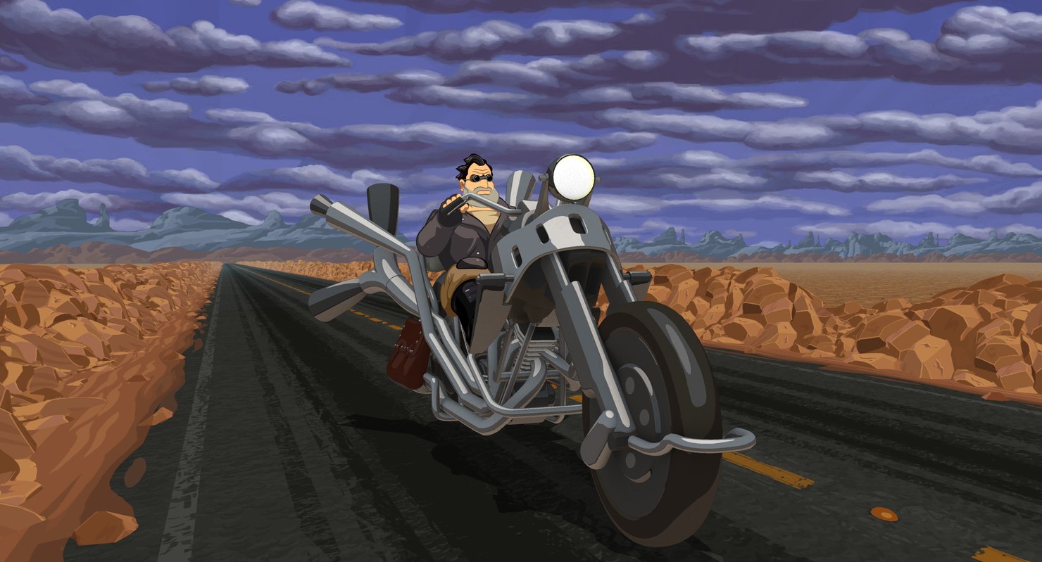Кадр из Full Throttle Remastered - приключенческой классики Double Fine.