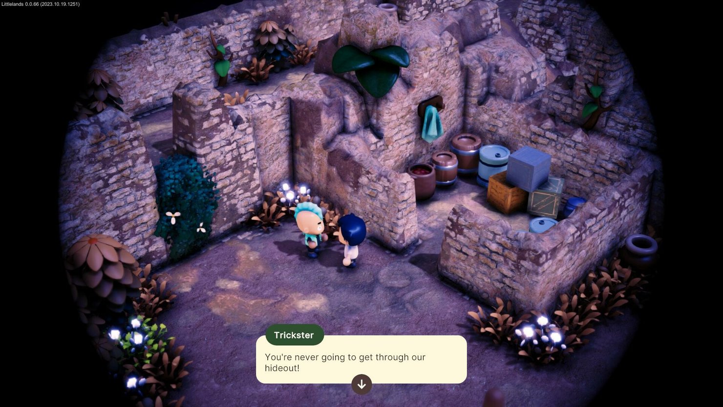 Подземная локация и герои Littlelands.