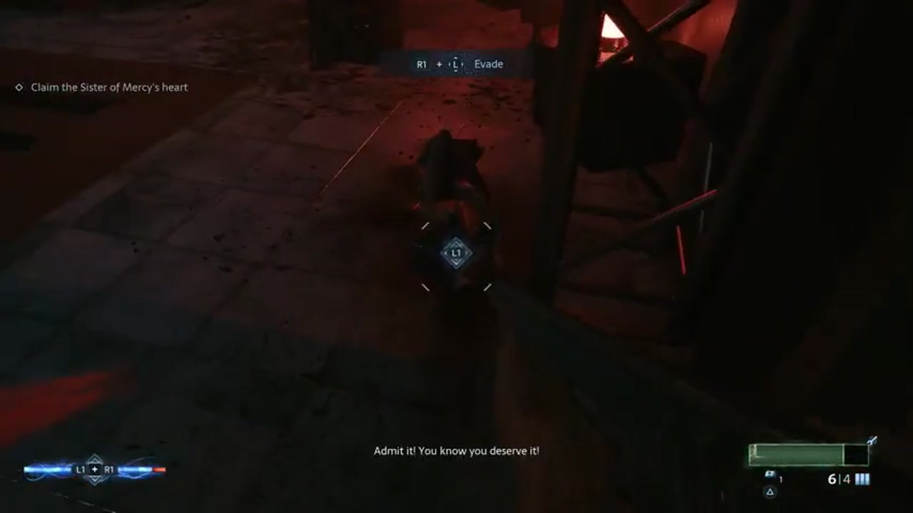 Pista sobre cómo esquivar en la pantalla en el pasillo rojo oscuro y la tarea