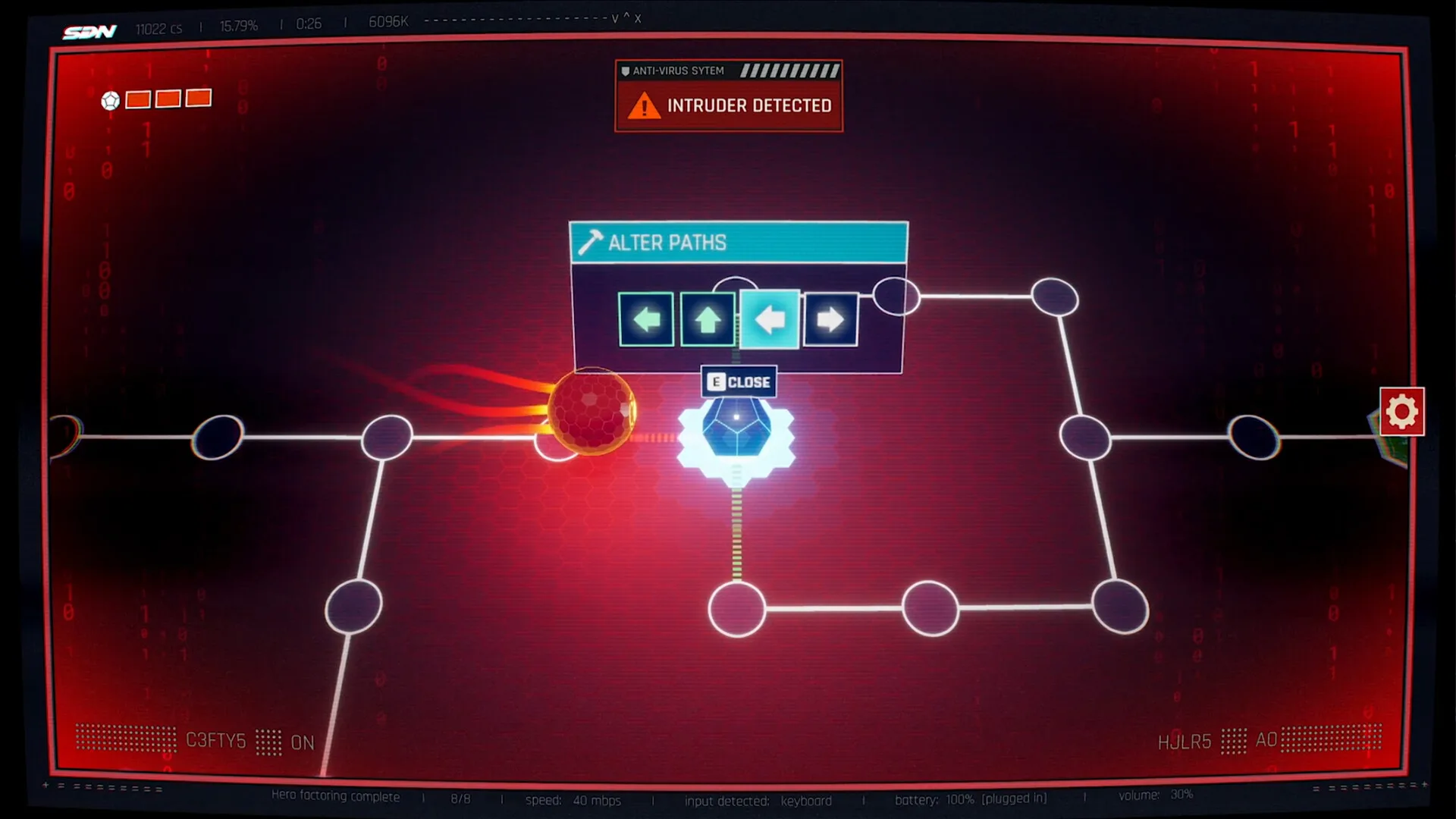 Rotes Hacking-Minispiel in Dispatch