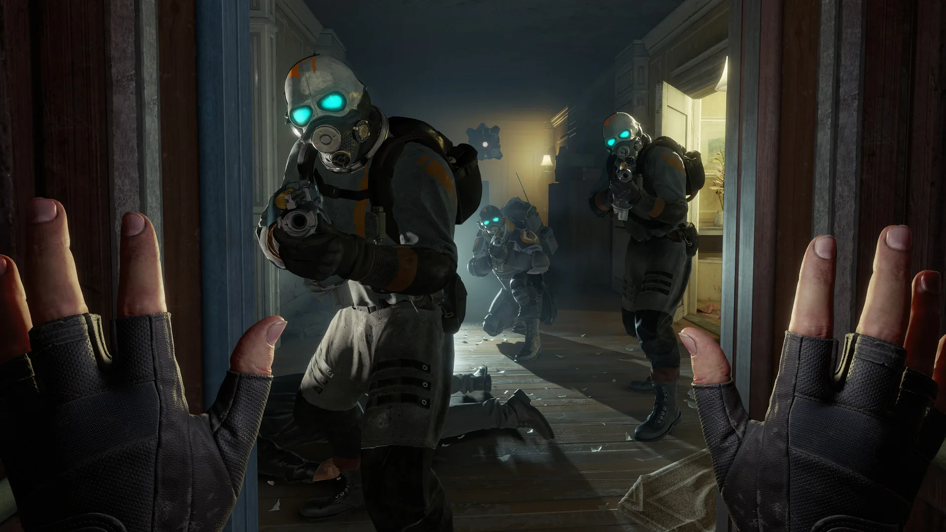 Allianzsoldaten im Korridor in Half-Life: Alyx